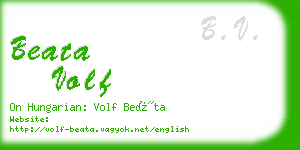 beata volf business card